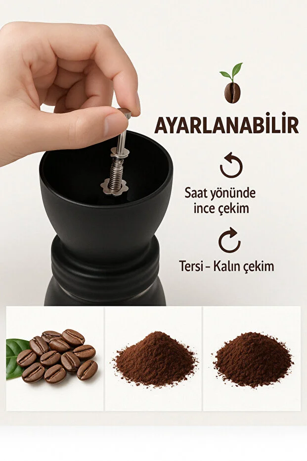 Coffe Grinder Seramik Cam Kahve Öğütücü